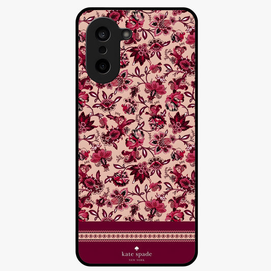Crimson Rose Charm Glass Case for 1+Nord CE 5 elegant front view featuring rich red rose artwork