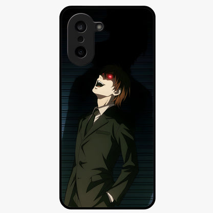 Crimson Shadow King Glass Case for 1+Nord CE 5 striking front view featuring bold shadow inspired crimson artwork