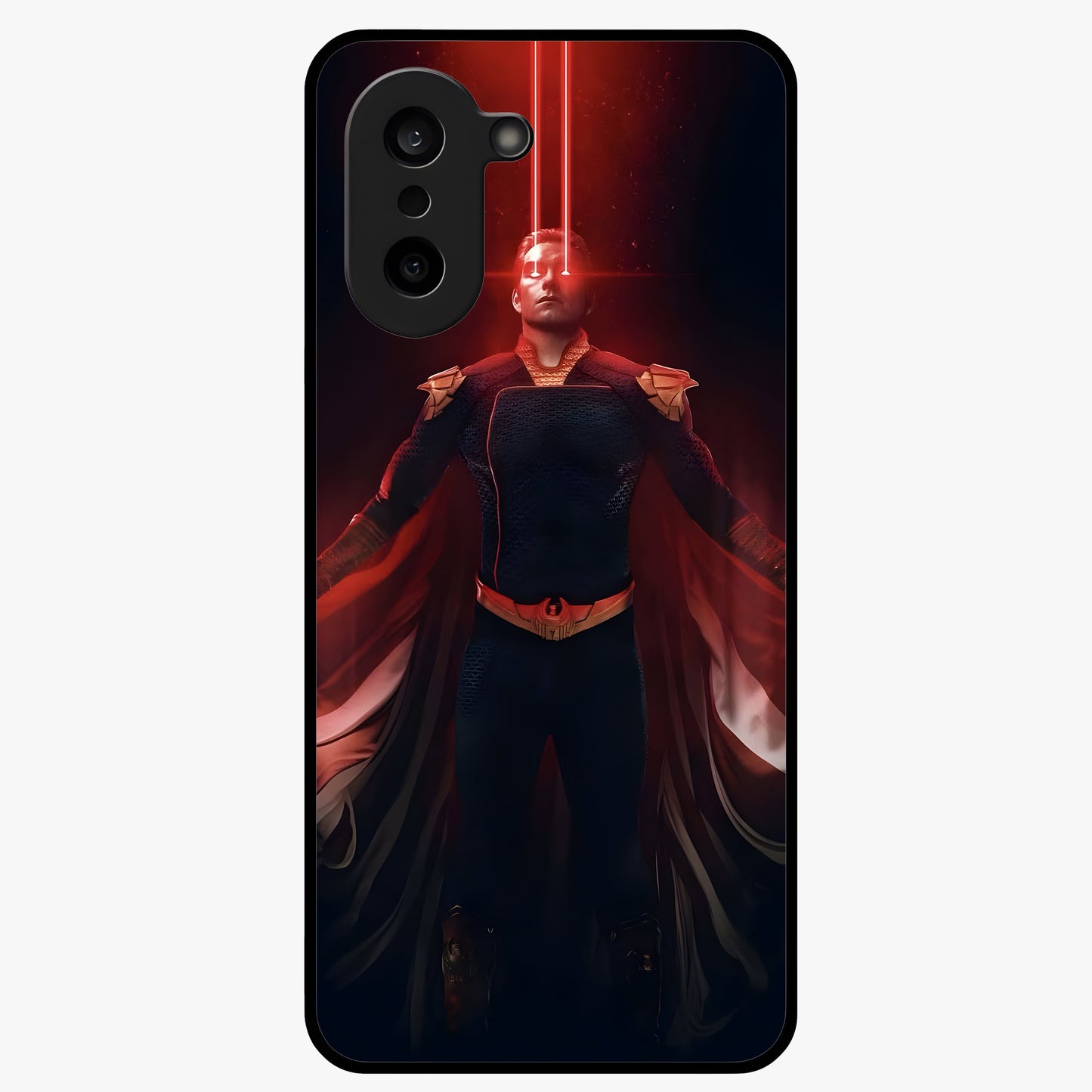 Crimson Vision Ascension Glass Case for 1+Nord CE 5 bold front view featuring visionary crimson themed artwork
