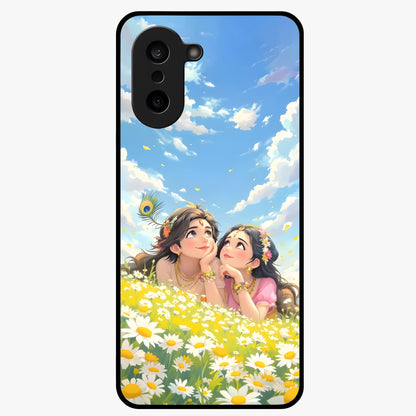 Daisy Daydream Love Glass Case for 1+Nord CE 5 soft front view featuring romantic daisy floral artwork