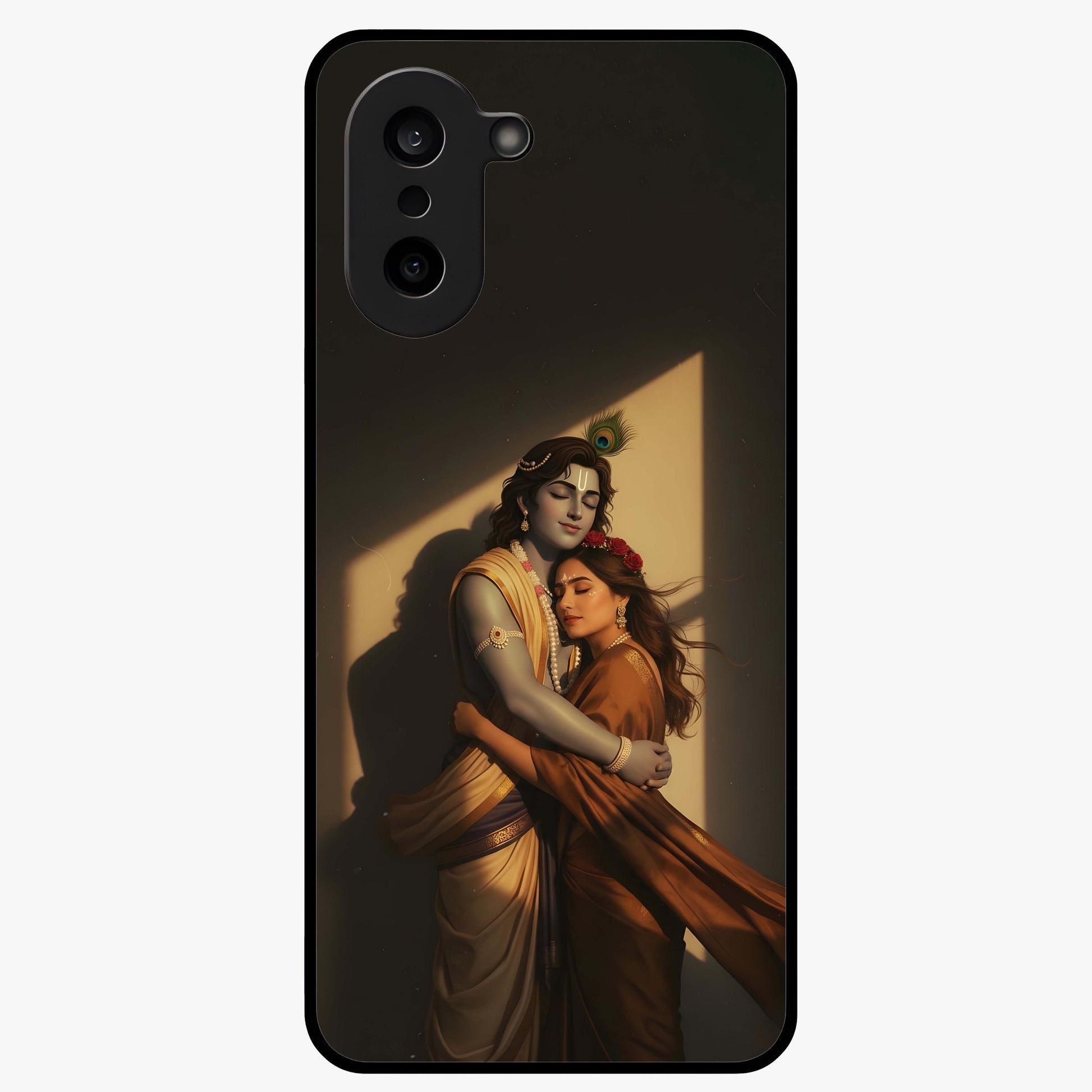 Divine Eternal Love Glass Case for 1+Nord CE 5 elegant front view featuring romantic spiritual artwork in soft tones