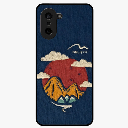 Dream Beyond Mountains Glass Case for 1+Nord CE 5 scenic front view featuring inspirational mountain landscape artwork