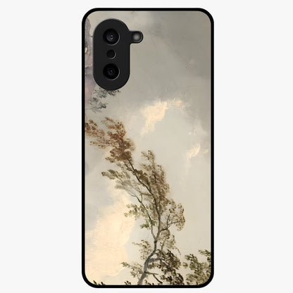 Dreamlike Wind Field Glass Case for 1+Nord CE 5 serene front view featuring flowing meadow artwork with soft wind inspired tones