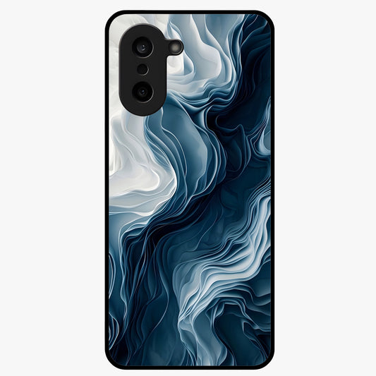 Ethereal Paper Marble Glass Case for 1+Nord CE 5 artistic front view featuring subtle marble inspired artwork