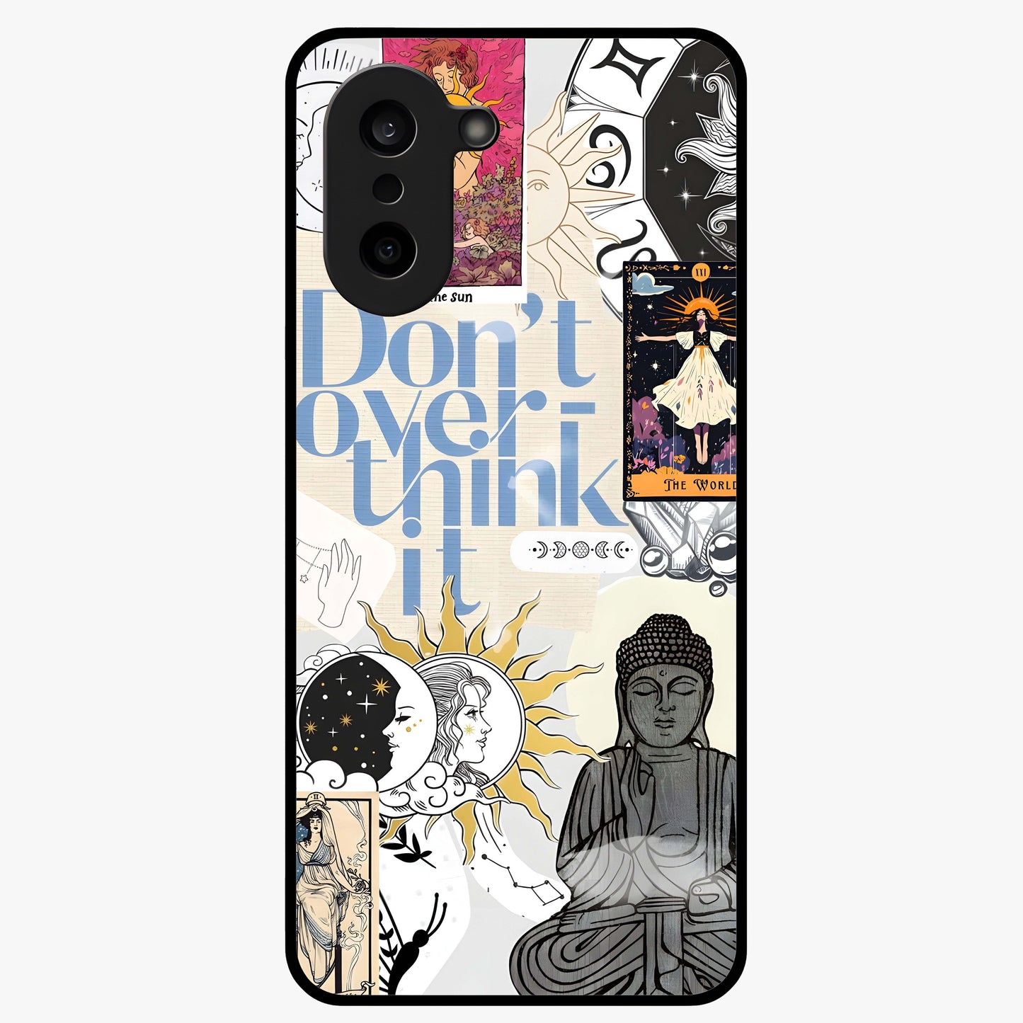 Ethereal Thoughts Glass Case for 1+Nord CE 5 dreamy front view featuring abstract artistic artwork with soft tones
