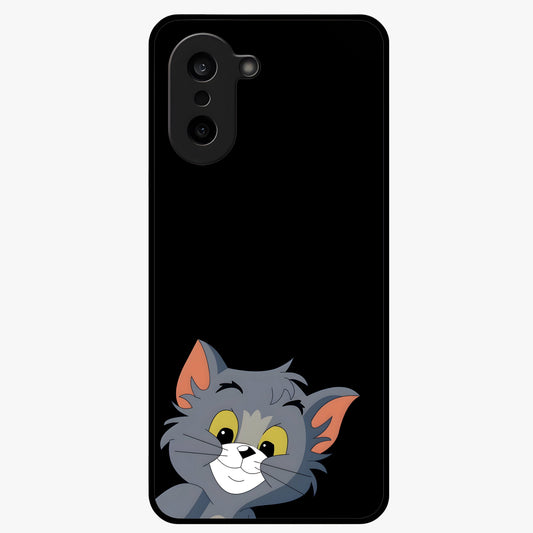 Forever Chasing Love Tom Glass Case for 1+Nord CE 5 charming front view featuring animated love themed character artwork