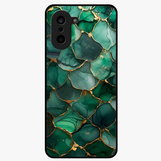 Geometric Polyester Pattern Glass Case for 1+Nord CE 5 modern front view featuring abstract geometric pattern artwork