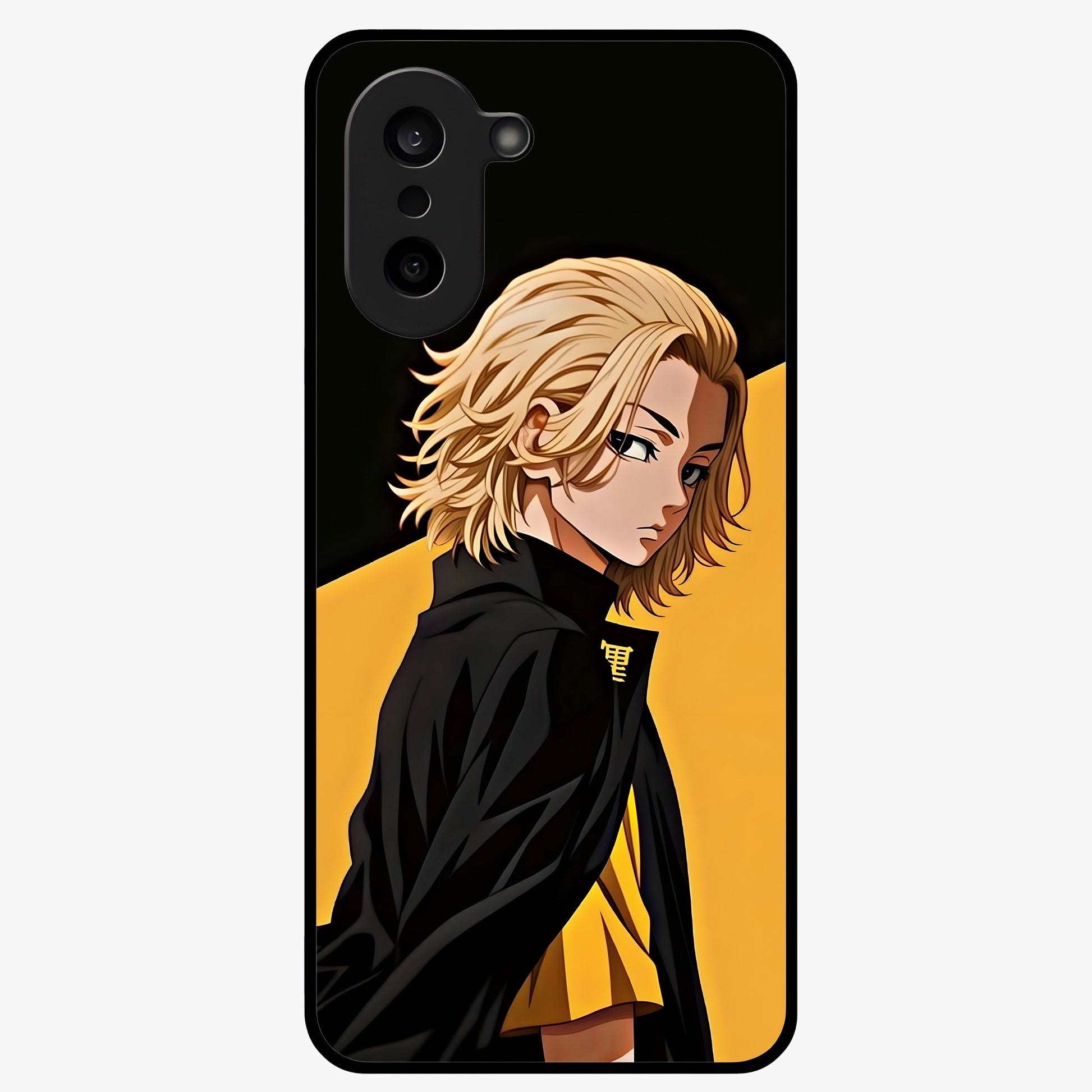 Golden Shadow Commander Glass Case for 1+Nord CE 5 powerful front view featuring dramatic commander themed artwork
