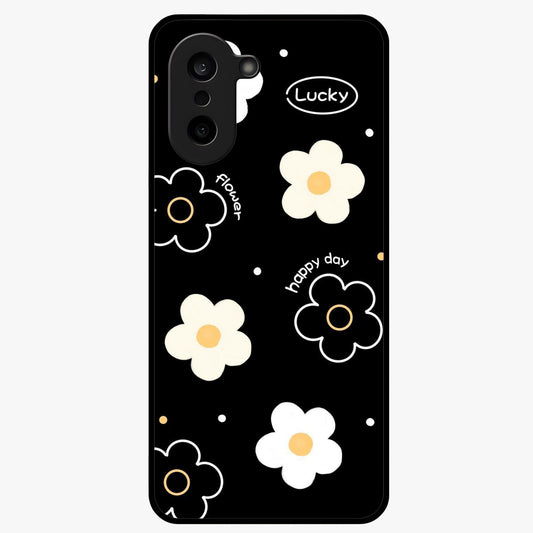 Happy Day Daisy Glass Case for 1+Nord CE 5 cheerful front view featuring bright daisy floral artwork