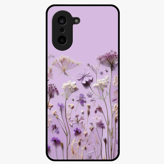 Lavender Blossom Dream Glass Case for 1+Nord CE 5 soft front view featuring delicate lavender floral artwork