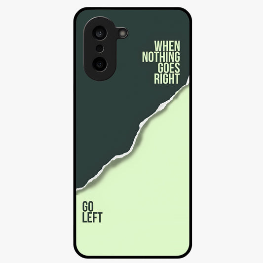 Let Go Quote Glass Case for 1+Nord CE 5 minimalist front view featuring motivational typography artwork