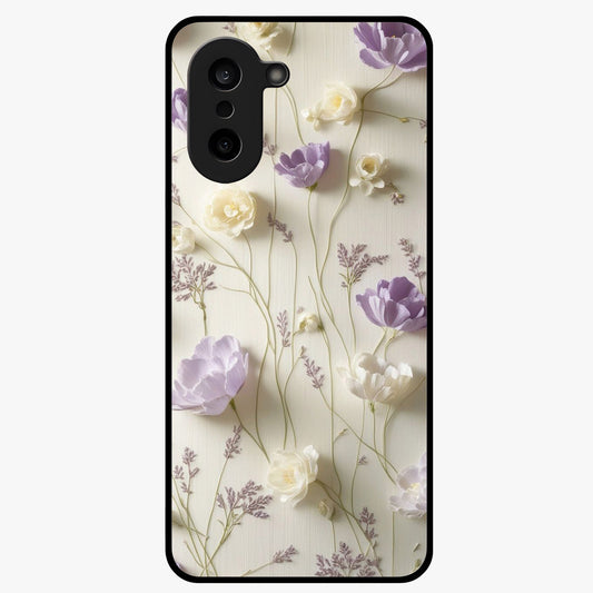 Lilac Breeze Harmony Glass Case for 1+Nord CE 5 soft front view featuring gentle lilac inspired artwork