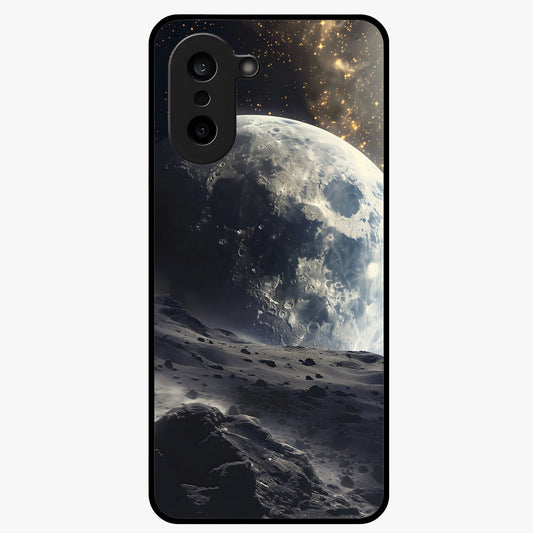 Lunar Horizon Glow Glass Case for 1+Nord CE 5 serene front view featuring moonlit horizon artwork