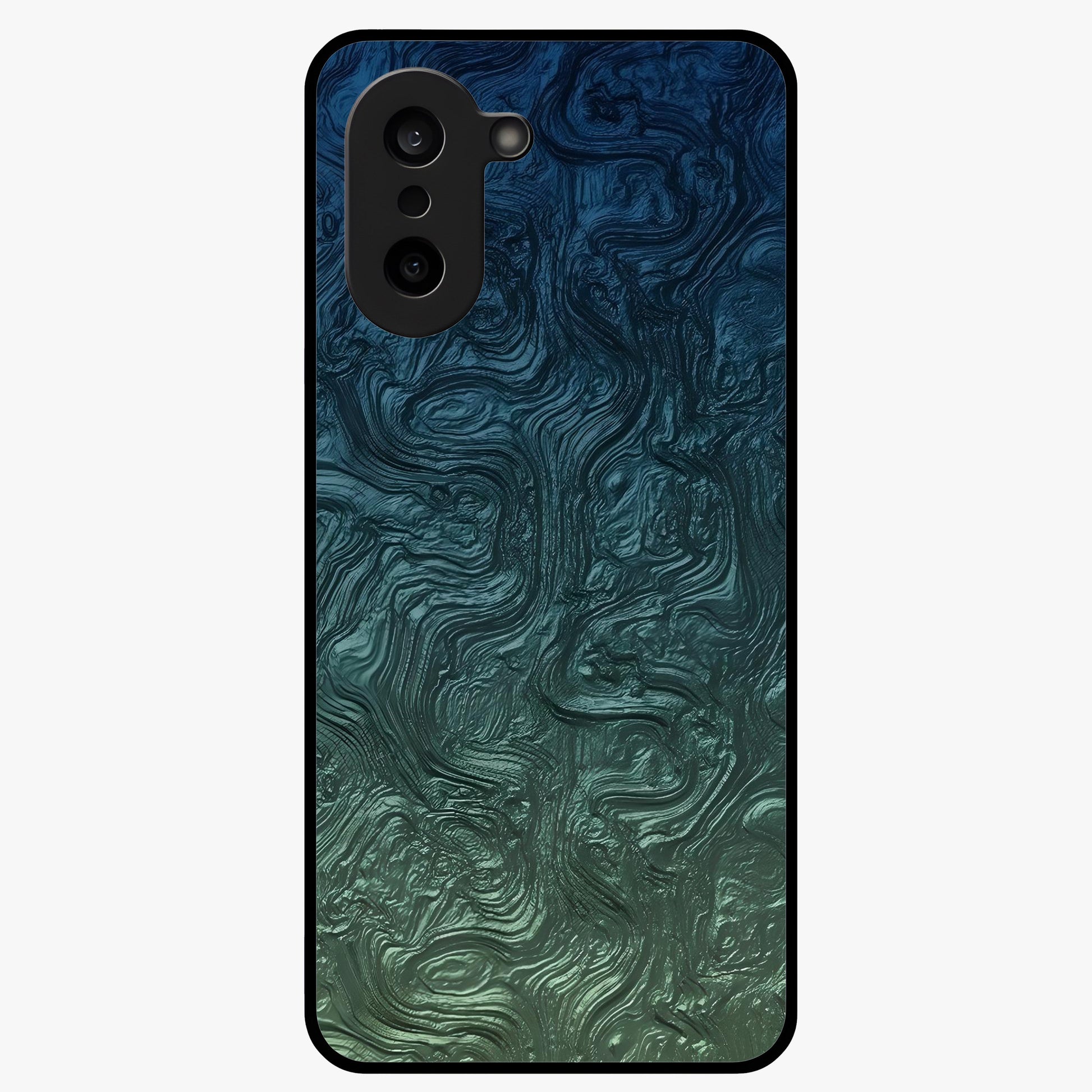 Marble Dream Blur Glass Case for 1+Nord CE 5 elegant front view featuring soft marble texture with dreamy blur effect
