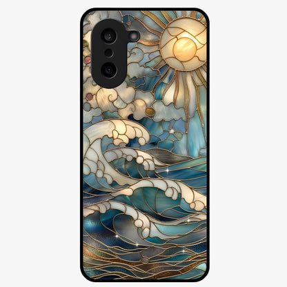 Oceanic Stained  Printed Glass Case for OnePlus Nord CE 5 |1+Nord CE 5