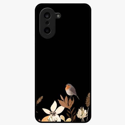 Quiet Garden Tune Glass Case for 1+Nord CE 5 serene front view featuring peaceful floral garden artwork
