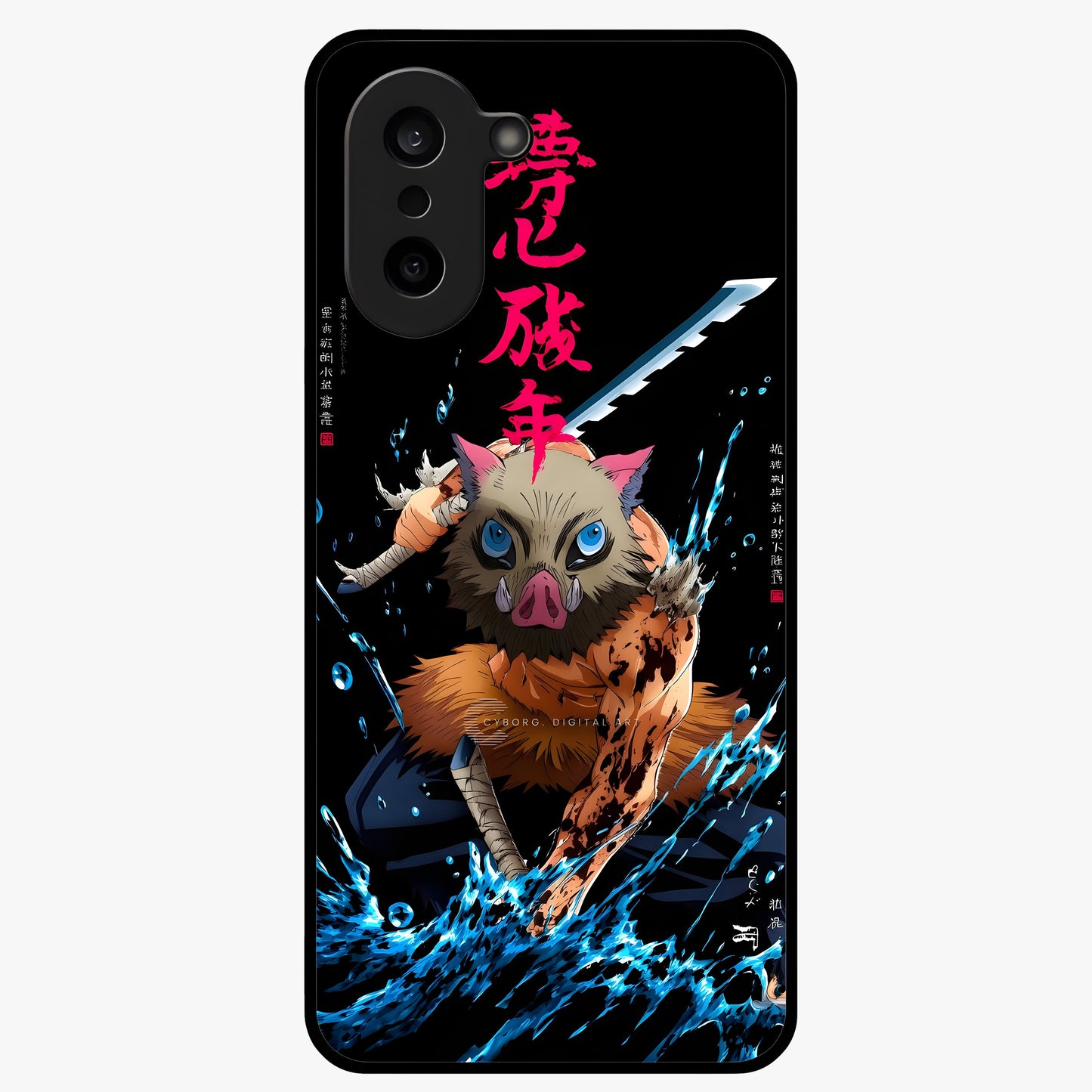 Savage Blade Warrior Glass Case for 1+Nord Ce 5 intense front view featuring fierce warrior inspired artwork