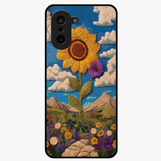 Sun Kissed Valley Glass Case for 1+Nord Ce 5 scenic front view featuring glowing valley landscape artwork