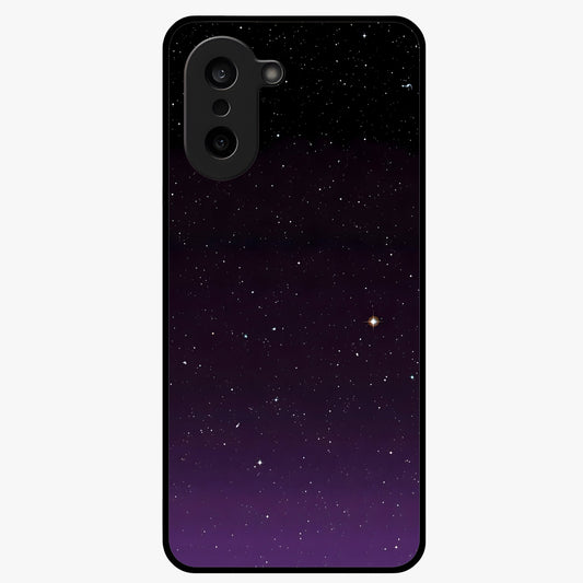 Violet and Black Shade Glass Case for 1+Nord Ce 5 striking front view featuring deep violet and black gradient artwork