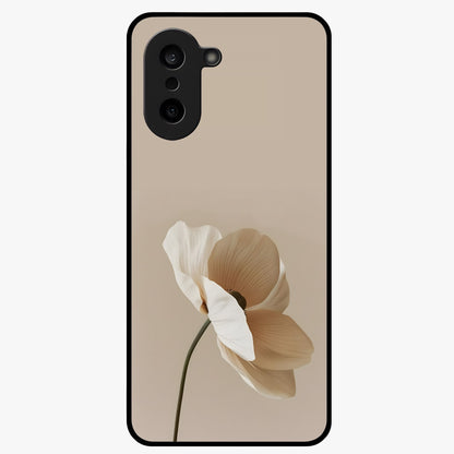 Whispering Petals Glass Case for 1+Nord CE 5 graceful front view featuring subtle floral artwork with airy vibe