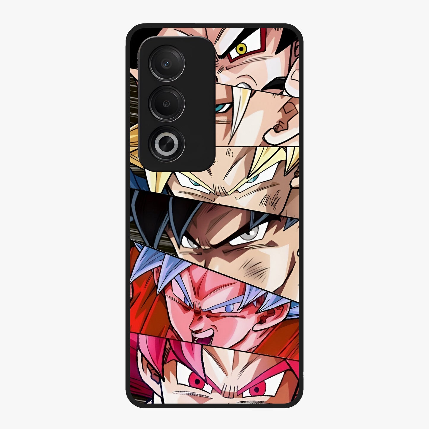 Anime Character Glass Case showing flat back view with vibrant anime artwork and glossy glass finish.