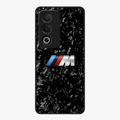 Carbon Speed Mark Glass Case showing flat back view with sporty carbon pattern artwork and glossy glass finish.