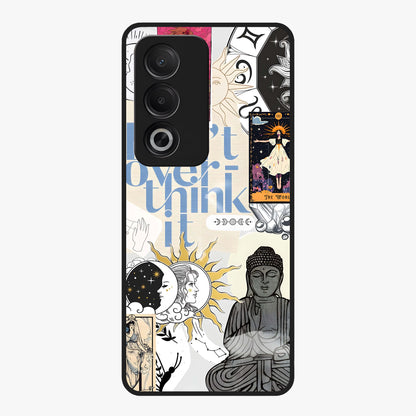 Ethereal Thoughts Glass Case showing flat back view with dreamy artistic artwork and glossy glass finish.