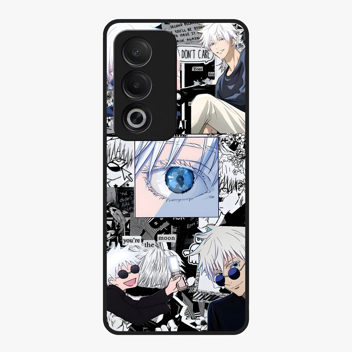 Infinity Sorcerer Chaos Glass Case showing flat back view with mystical sorcerer themed artwork and glossy glass finish.