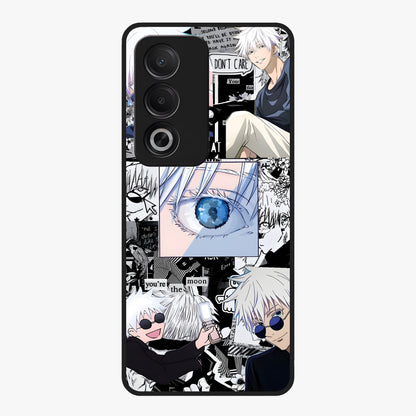 Infinity Sorcerer Chaos Glass Case showing flat back view with mystical sorcerer themed artwork and glossy glass finish.