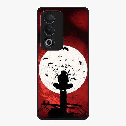Itachi Limited Edition Naruto Anime Glass Case showing flat back view with iconic anime character artwork and glossy glass finish.