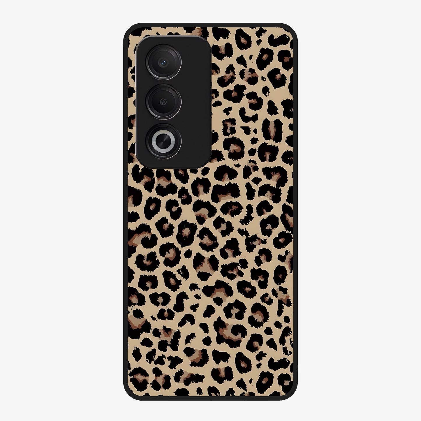 Savage Chic Pattern Glass Case showing flat back view with stylish patterned artwork and glossy glass finish.