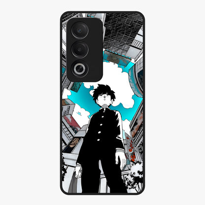 Silent Psychic Awakening Glass Case showing flat back view with mystical psychic themed artwork and glossy glass finish.