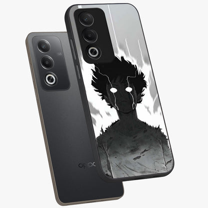 Awakened Inner Rage Glass Case displayed in angled mockup highlighting powerful graphic design and bold artistic theme.
