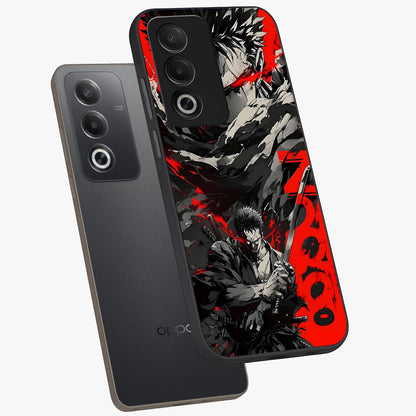 Demon Sword Resolve Glass Case displayed in angled mockup highlighting powerful demon sword illustration with dark fantasy aesthetic.