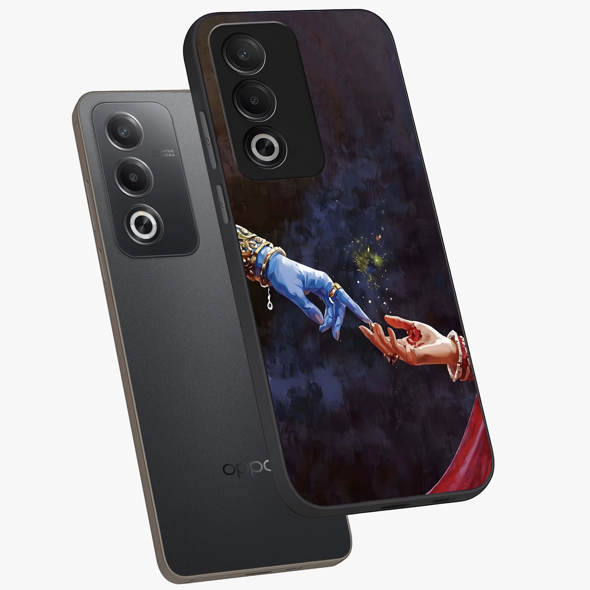 Divine Touch Eternal Glass Case displayed in angled mockup highlighting elegant divine inspired design with calm aesthetic style.