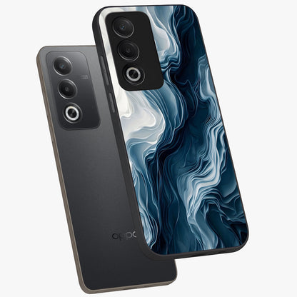 Ethereal Paper Marble Glass Case displayed in angled mockup highlighting elegant marble pattern with modern aesthetic style.