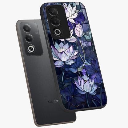 Gloss Petal Rush Glass Case displayed in angled mockup highlighting vibrant petal design with elegant floral aesthetic.