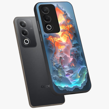 Glow Forest Portal Glass Case displayed in angled mockup highlighting mystical forest design with magical glowing aesthetic.