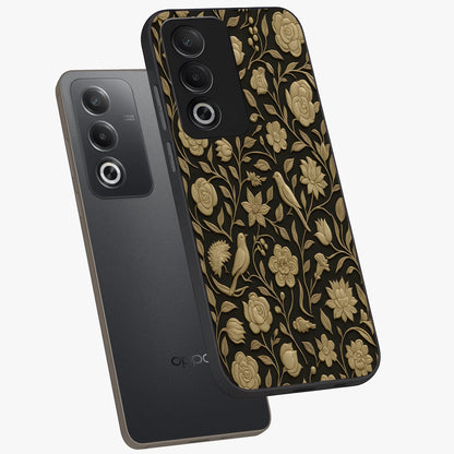 Golden Evil Eye Mandala Glass Case displayed in angled mockup highlighting protective evil eye symbol with golden mandala design.
