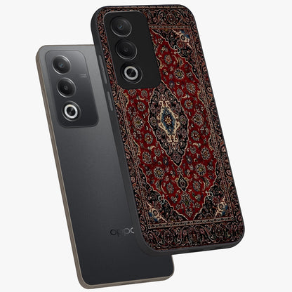 Heritage Carpet Royale Glass Case displayed in angled mockup highlighting intricate royal carpet design with heritage aesthetic.
