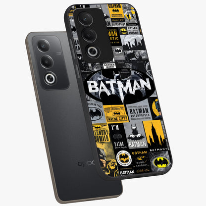Knight Gotham Rise Glass Case displayed in angled mockup highlighting powerful knight silhouette design with dramatic aesthetic.