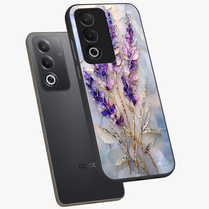 Lavender Dream Glow Glass Case displayed in angled mockup highlighting dreamy purple glow design with soft artistic style.