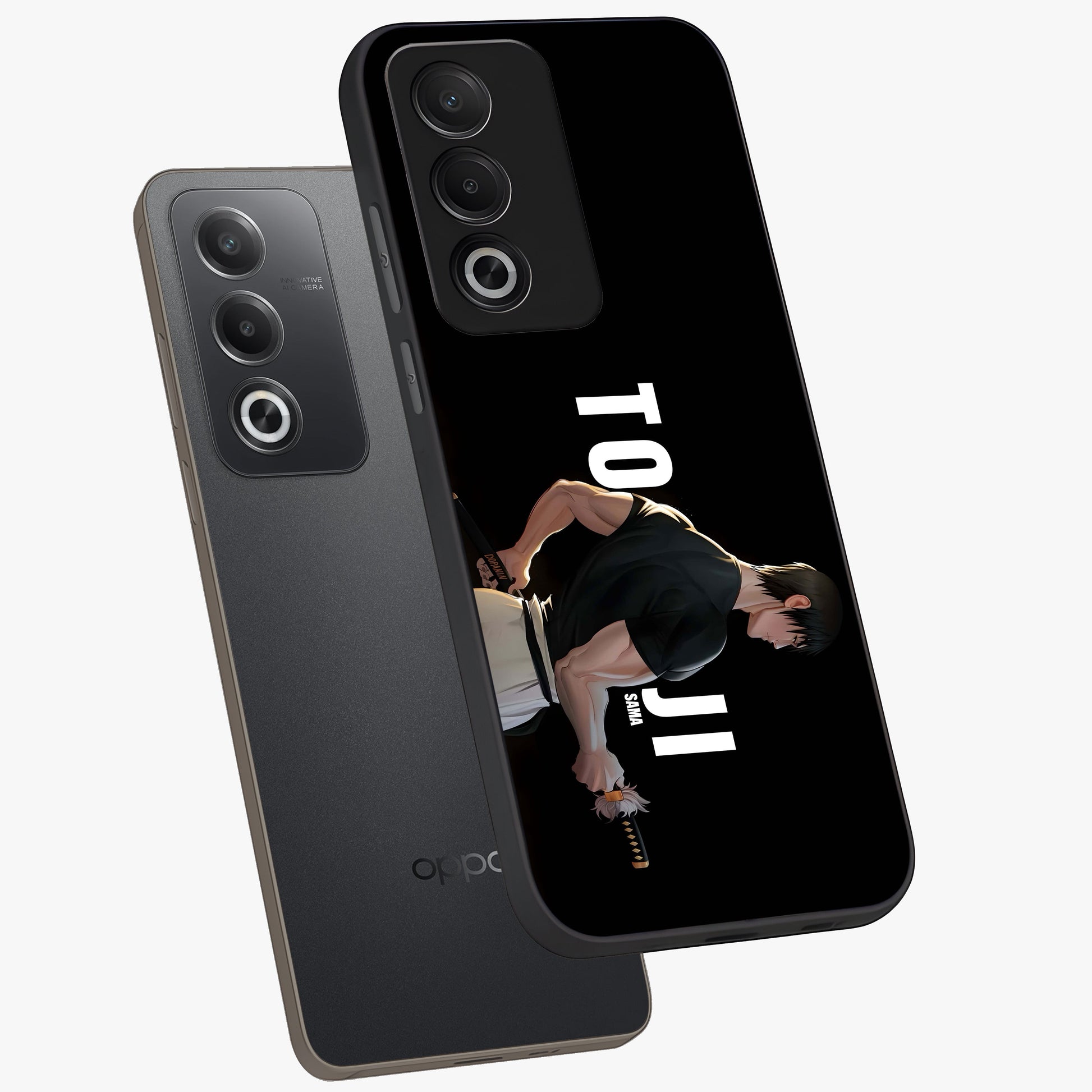 Midnight Blade Resolve Glass Case displayed in angled mockup highlighting powerful blade illustration with dramatic dark aesthetic.