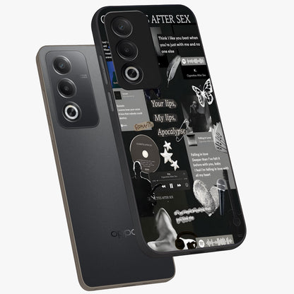 Midnight Love Echo Glass Case displayed in angled mockup highlighting elegant love inspired design with deep aesthetic style.