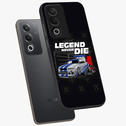 Midnight Racing Legacy Glass Case displayed in angled mockup highlighting dynamic automotive design with bold midnight aesthetic.