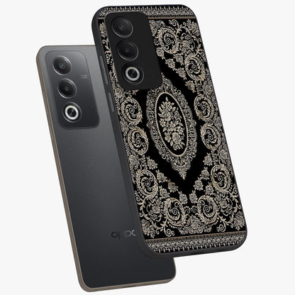 Noir Bloom Elegance Glass Case displayed in angled mockup highlighting refined flower design with stylish noir aesthetic.