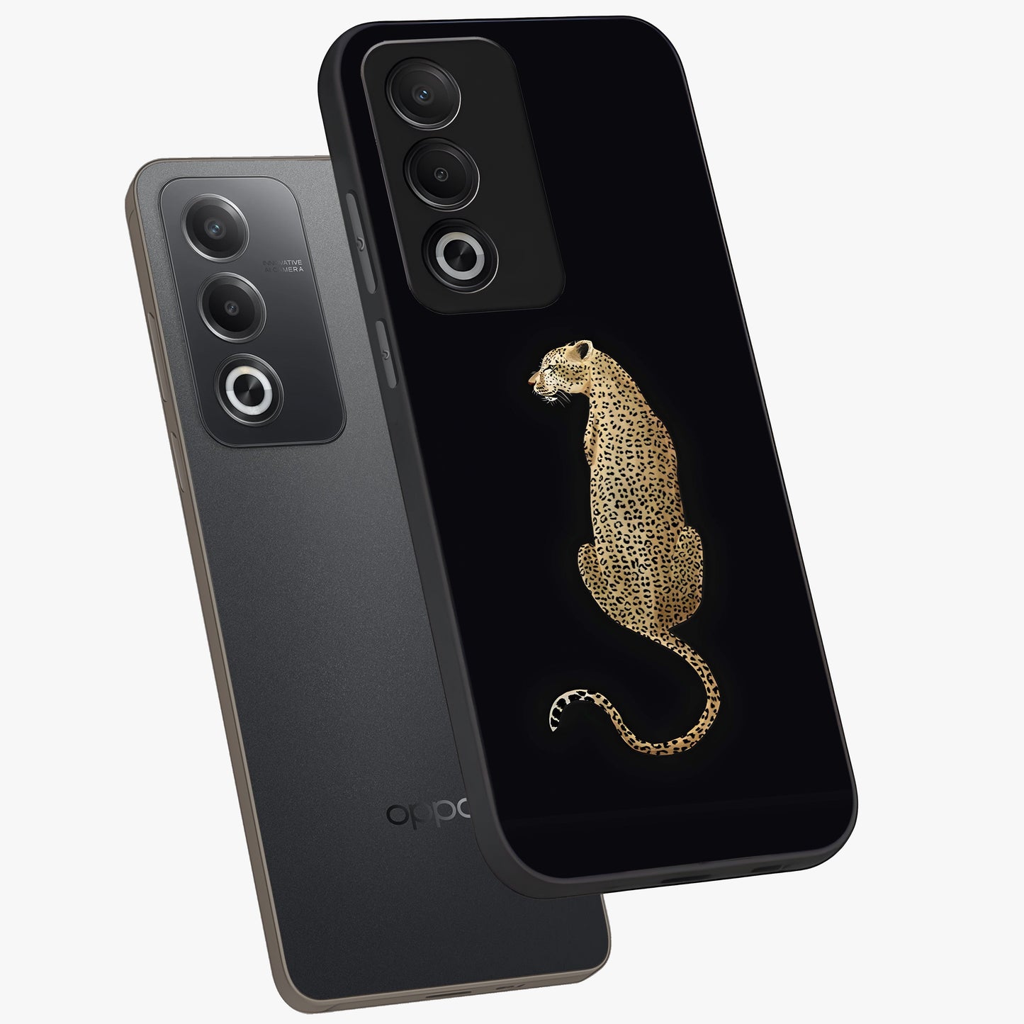 Regal Leopard Glass Case displayed in angled mockup highlighting powerful animal illustration with stylish wild aesthetic.