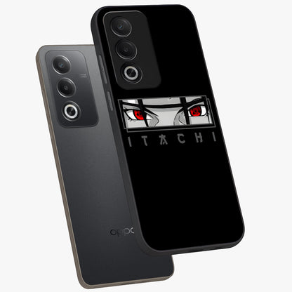 Scarlet Gaze Dominance Glass Case displayed in angled mockup highlighting intense visual design with bold scarlet aesthetic.