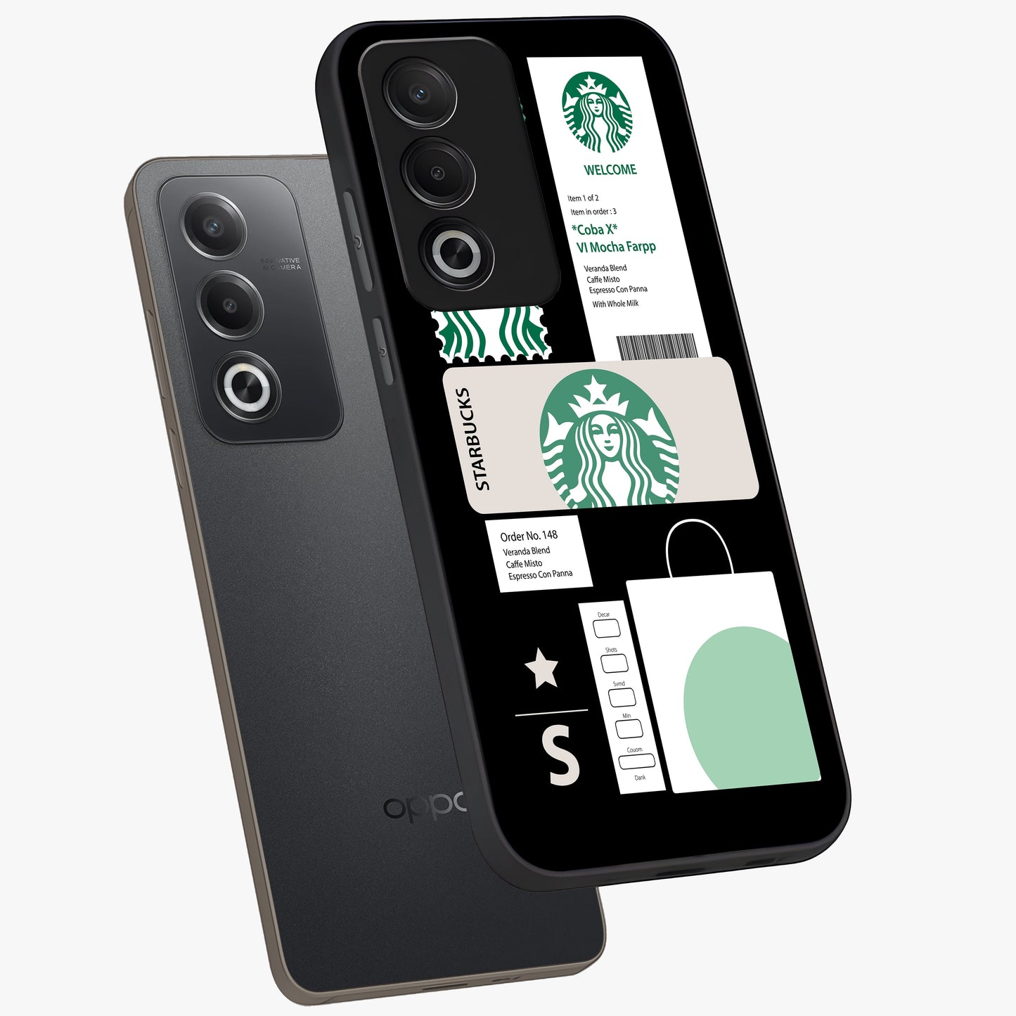 Starbucks Mocha Glass Case displayed in angled mockup highlighting stylish mocha themed design with cozy café aesthetic.