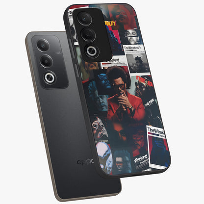 The Weeknd Glass Case displayed in angled mockup highlighting stylish pop culture inspired design with modern aesthetic.